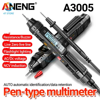 ANENG A3005 išmanusis skaitmeninis multimetras bekontaktis įtampos detektorius rašiklis Automatinio diapazono varžos diodas didelis multimetro voltmetras
