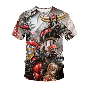 Anime Grendizer marškinėliai UFO robotas Goldorak 3D Print Streetwear Boys Girls Fashion T Shirt Kids Tees Tops Harajuku Boys Drabužiai