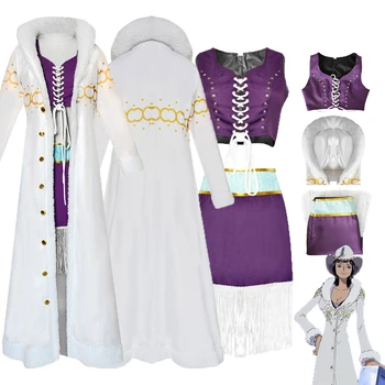 Anime kūrinys Nico Robin Cosplay kostiumų apranga Fantasy Tops Suknelė Paltas Helovino karnavalo kostiumas Suaugusioms merginoms Roleplay