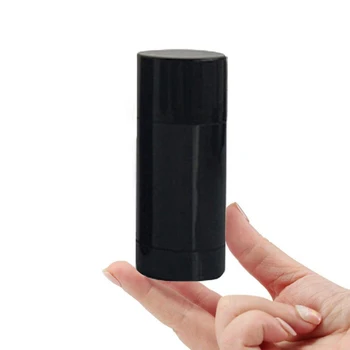Apvalios formos dezodoranto indas 30ml tuščias juodas cilindras aukštyn lazdelės vamzdelis lūpų balzamui, lūpų dažai