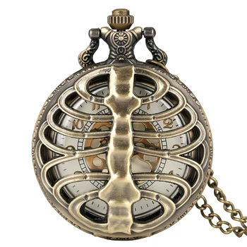 Auksiniai arabiški skaitmenys Bronzinis vėrinys Pakabukas Laikrodis Vyrai Moterys Antikvarinio stiliaus dovanos Pusė medžiotojo kišeninis laikrodis