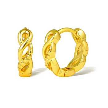 Aukso spalvos lankeliai Auskarai moterims Perdėtas apvalus spiralinis Susuktas papuošalų aksesuaras Vestuvių dovanos