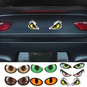 Auto automobilis 3D šviesą atspindinčios akys Lipdukai Automobilių išorė Kėbulas Mielas Naktinis saugumas Vairavimo lipdukai Automobilis Patvarus stilius Lipdukai