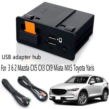 Auto USB adapterio šakotuvas Apple CarPlay Android TK78-66-9U0C skirtas Mazda 3 6 2 Mazda CX5 CX3 CX9 Miata MX5 Toyota Yaris