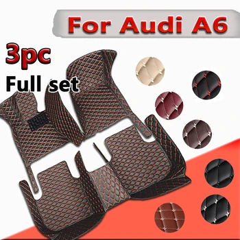 Automobiliniai grindų kilimėliai Audi A6 C6 4F C7 4G Avant Wagon 2007~2018 Prabangus odinis kilimėlis Anti Dirt Pad patvarus kilimas Automobilių aksesuarai