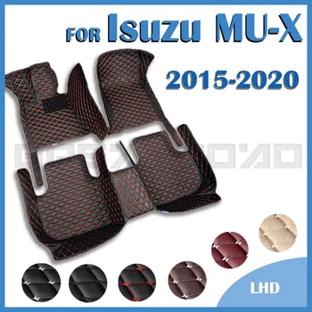 Automobiliniai grindų kilimėliai Isuzu MU-X septynioms sėdynėms 2015 2016 2017 2018 2019 2020 Custom Auto Foot Pads Kiliminės dangos Interjero aksesuarai