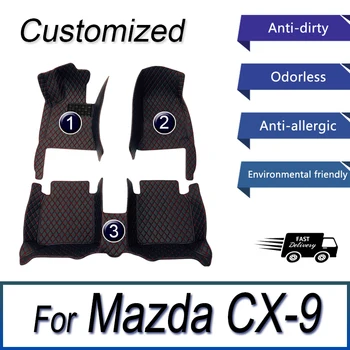 Automobiliniai grindų kilimėliai Mazda CX-9 TC 2016 ~ 2022 CX9 CX 9 vandeniui atsparūs kilimėliai Kilimas Odinis kilimėlis Interjero dalys Automobilių aksesuarai 2017 2018