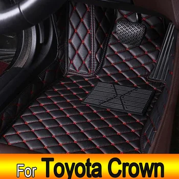 Automobiliniai grindų kilimėliai Toyota Crown S210 2012~2018 kilimas Prabangus odinis kilimėlis Automatinis patvarus kilimėlis Pilnas komplektas Anti Dirt Pad Automobilių priedai