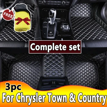Automobilinis grindų kilimėlis Chrysler Town & Country 7 sėdimoms vietoms 2013 ~ 2016 Neperšlampamas apsauginis kilimėlis Carro Galinės bagažinės grindų kilimėlis Automobilių priedai