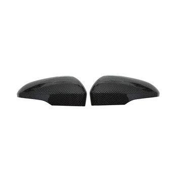 Automobilio anglies pluošto juodas atbulinės eigos veidrodžio dangtelis Galinio vaizdo veidrodžio apvalkalo dangtelis 