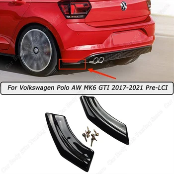 Automobilio galinio buferio difuzorius Šoniniai skirstytuvai Kėbulo rinkiniai Tiuningo blizgus Juodas ABS Skirtas Volkswagen Polo AW MK6 GTI 2017-2020 2021 Pre-LCI