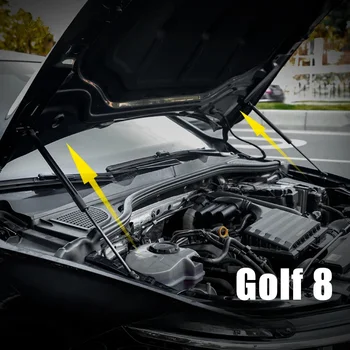Automobilio variklio dangčio gaubtas Dujų spyruoklės smūgio pakėlimo statramsčiai palaiko hidraulinį strypą golfui 2021-2023 8-asis MK8 GTI / rline / pro