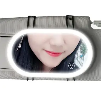 Automobilio veidrodėlis Tuštybės makiažo veidrodėlis Įkraunamas jutiklinis ekranas Makiažas Kelioninis veidrodis Įkraunamas jutiklinis ekranas LED makiažo kelionės