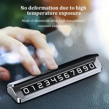 Automobilių statymo kortelė Aliuminis Automobilių priedai Kūrybiniai daugiafunkciniai automobilių priedai Telefono numeris Universalus