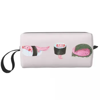 Axolotl Sushi Kelioninis kosmetikos krepšys Moterys Salamandros gyvūnų makiažas Tualeto reikmenų organizatorius Lady Beauty Storage Bags Dopp Kit Case Box