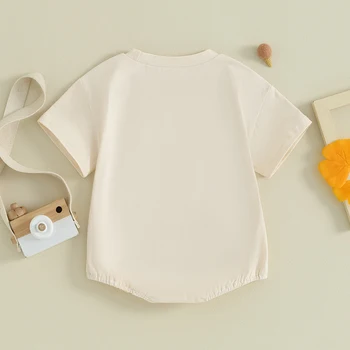 Baby Boy Girl Romper Chicken trumpomis rankovėmis Crewneck marškinėliai Romper Farm drabužiai