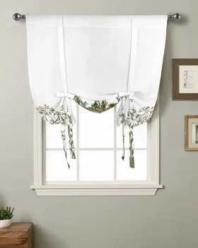 Baltas gėlių augalas Paukščių virtuvė Trumpas langas Užuolaidų strypas Kišeninės užuolaidos Namų dekoras Miegamasis Mažas langas Romanas Suriškite užuolaidas
