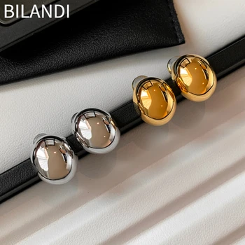 Bilandi Modern Jewelry 925 Silver Needle Senior Sense Metal Stud auskarai moterims Girl Gift Cool Trend ausų aksesuarai