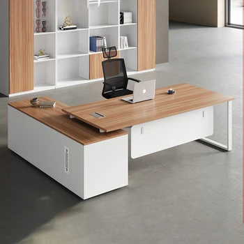 Biuro stalo kėdės derinys minimalistinė įmonė vieno asmens vadovas stalo prižiūrėtojas personalo darbo stalas