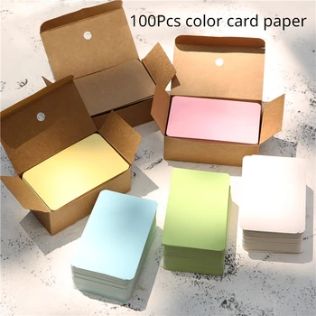 Blank Small Card Paper Ranka rašyti angliški žodžiai White Hard Message Portable Memory Card Vintage Paper Material Shelf Store