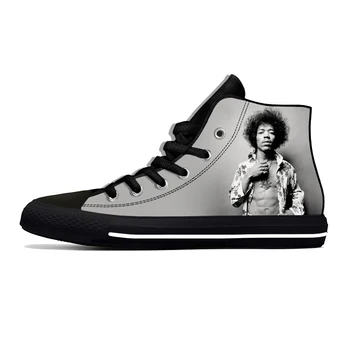 Bruce Roko gitara Muzikos dainininkas Jimi Hendrix Funny Casual Cloth Shoes High Top Lengvas kvėpuojantis 3D Print Vyriški moteriški sportbačiai