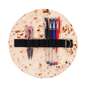 Burrito rašiklio pieštuko dėklas Kanceliarinis rašiklis Pieštuko maišelis makiažo šepetėliui, šepetėliui, rašikliui