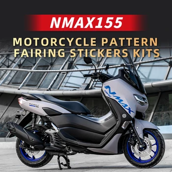 Bus naudojamas YAMAHA NMAX155 2020 2022 metai Motociklo galvos sritis 5D dažų logotipas Dviračių aksesuarų lipdukai gali pasirinkti stilius