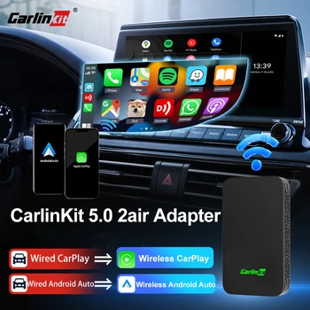CarlinKit 5.0 4.0 belaidis adapteris, skirtas Apple CarPlay & Android Auto Smart AI Box WiFi BT Auto-connect Waze Spotify MINI Dongle
