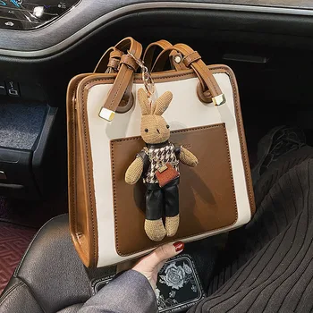 Casual Ladies Small Pu Leather Rankinės Tote krepšiai Aukštos kokybės moterų pečių pasiuntinio krepšio dizainerė Moteriškas vintažinis kelioninis krepšys