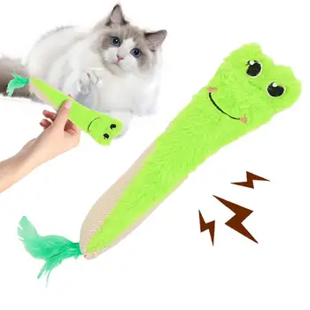 Catnip Sound Toys Plush Catnip Cat Interaktyvūs žaislai Cat Kicker Žaislai Katžolė, kad dantys būtų sveiki miegamajame Kačių namai