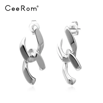 CeeRom Broken Chain Design Smeigės auskarai moterims Minimalistinis pareiškimas Ausys Mados papuošalai Oorbellen