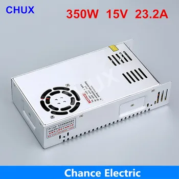 CHUX 350w 15v perjungimo maitinimo šaltinis 23.2a Vienas išėjimas 220V įėjimas S-350W-15V su ventiliatoriaus reguliavimu Ac į DC LED Smps