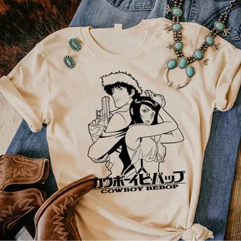 Cowboy Bebop tshirt women summer comic t-shirts girl manga y2k harajuku drabužiai