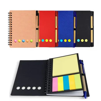 Creative Metal Spiral Coil Notebook Business Kraft Notebook Combination Journal Diary Notepad for Office School Supplies