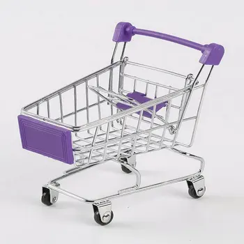 Creative Supermarket Mini pirkinių vežimėlis Metalinis modeliavimas Vaikiški žaislai Nauja 2023