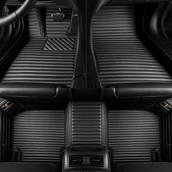 Custom Stripe Leather Automobiliniai kilimėliai Chrysler All Medels 300c 300 300m Aspen Cirrus Daytona Automobile Carpet Cover Car-Styling
