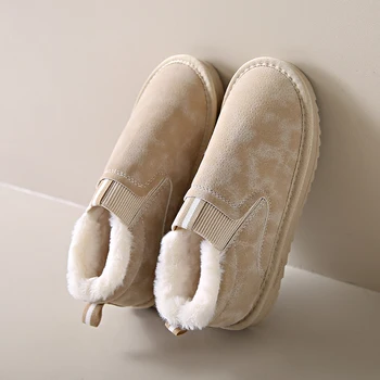 Damyuan Unisex batai žiemai Pliušiniai sniego batai Moteriški šilti sportbačiai Mada Lauko vyriški batai Kulkšnies batai plius dydis 35-44