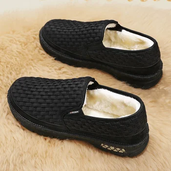 Damyuan vyriški batai 2023 Žieminiai batai vyrams Pliušiniai loaferiai Vulkanizuoti batai Tingūs batai Outdooor Csaual medvilninė avalynė Zapatillas