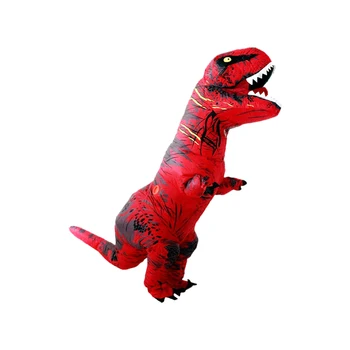 Daugkartinio naudojimo suaugusiųjų Helovino pripučiamas dinozauro kostiumas su juokinga išvaizda Dinozauras Pripučiamas audinys