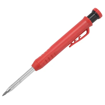 Deep Hole Marker Premium mechaninis pieštuko žymeklis su integruotu galąstuvu-medienai, metalui, akmeniui I gręžimo skylės žymeklis