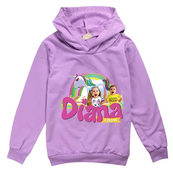 Diana ir Roma Hoodie Kids paltai ilgomis rankovėmis Vaikai Pavasario rudens džemperis Berniukai Animacinis filmas Džemperiai su gobtuvu Mergaitės Madingi drabužiai