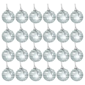Disco Ball Ornaments Sidabriniai veidrodiniai kamuoliukai vestuvių vakarėlio dekoravimui