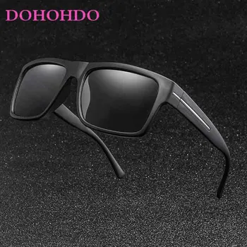 DOHOHDO spalvos keitimas Pilkas rėmelis Fotochrominiai poliarizuoti akiniai nuo saulės Vyrų kvadratas Klasikinis Chameleonas Glaases Pereinamasis lęšis Akiniai