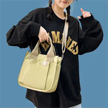 drobinė rankinė didelės talpos krepšio audinys vieno peties kryžiaus kūno mokyklinis krepšys kelių kišenių pietų dėžutės krepšys paprastas kelioninis krepšys