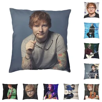 Ed Sheeran portretinis pagalvės užvalkalas 40x40cm sofos muzikos dainininkui ir aktoriui Prabangus pagalvėlės užvalkalas Kvadratinis pagalvės užvalkalas