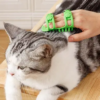 Efektyvus naminių gyvūnėlių plaukų šalinimo įrankis Minkštas silikoninis kačių plaukų šepetys su masažo funkcija Patogus kačių kailio priežiūra
