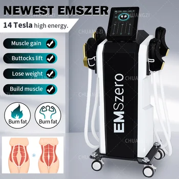 Emszero RF Kūno skulptūra liekninanti elektromagnetinė raumenų stimuliacija Profesionali Emsslim Neo riebalų mažinimo mašina
