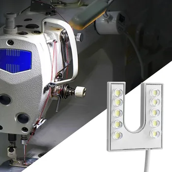 ES / JAV kištukinės siuvimo mašinos lemputė 10 šviesos diodų U forma Pramoninis apšvietimas Lempa Magnetiniai darbiniai žibintai gręžimo presams Darbo stalai