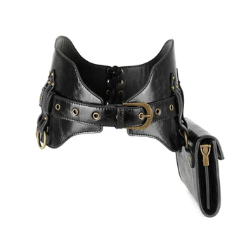 Fashion Gothic Leathers Waist Bag Rankinė Pečių kryžminis krepšys