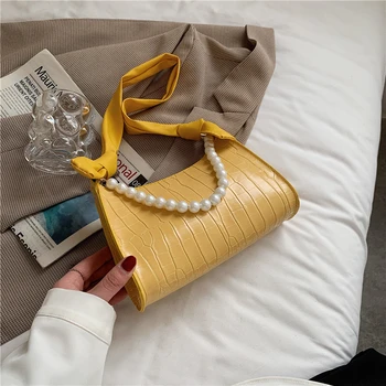 Fashion Handranks Leather Shouler Bag For Women Luxurys Designer Women's Totes Casual Female Vintage Purse Crocodile Pattern